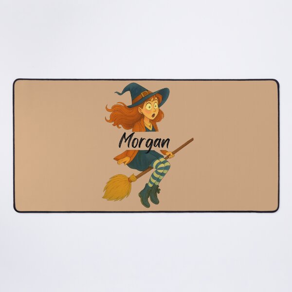 Item preview, Morgan Name Customized Halloween Cute Witch designed and sold by Our Bible Journey.