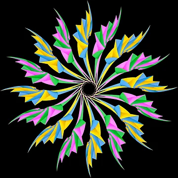 Artwork thumbnail, Multicolored mandala by Meo Design