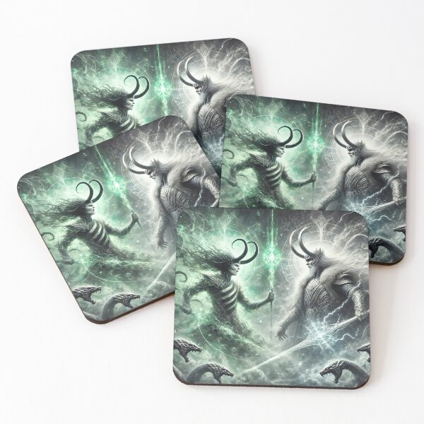 Item preview, "Loki vs. Heimdall – Ragnarök Battle | Norse Mythology Art" designed and sold by Umbra666.