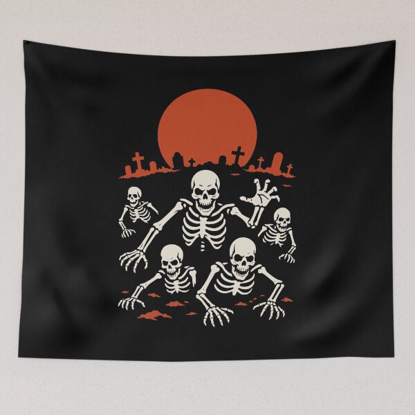 Item preview, Spooky Skeleton Squad Halloween Design designed and sold by SnappyPNG.