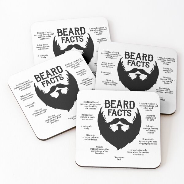 Item preview, Beard Facts English (black) designed and sold by hard2wear.