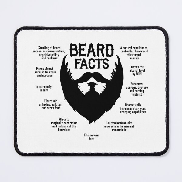 Item preview, Beard Facts English (black) designed and sold by hard2wear.