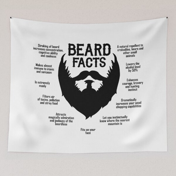 Item preview, Beard Facts English (black) designed and sold by hard2wear.