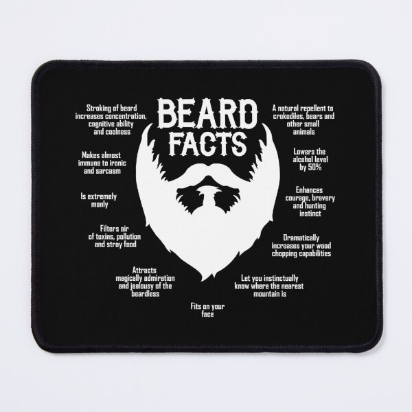 Item preview, Beard Facts English (white) designed and sold by hard2wear.