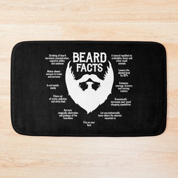 Item preview, Beard Facts English (white) designed and sold by hard2wear.