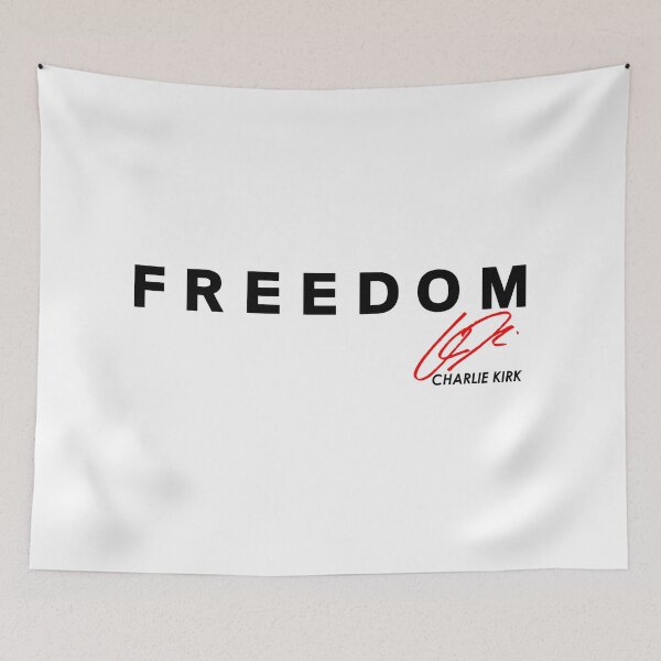 Item preview, Freedom Charlie Kirk 1993-2025 Red Signature Tribute designed and sold by JeyVel.