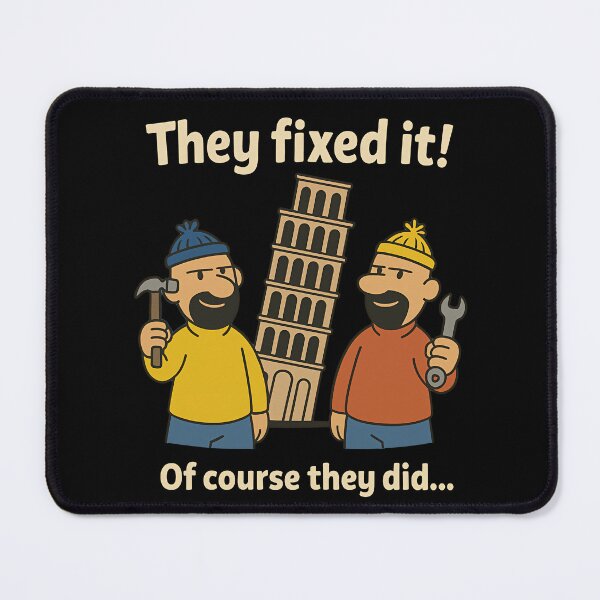 Item preview, They Finally Fixed It – Cartoon Construction Chaos designed and sold by Jack’s Shirts Craft.