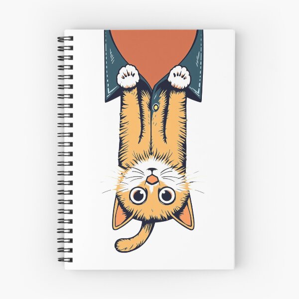 Item preview, Upside Down Cat Design – Minimalist Funny Cartoon Cat Graphic designed and sold by KaryaVisionSTR.