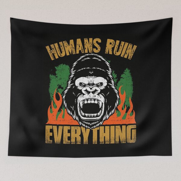 Item preview, Forest Burning Earth Protest Gorilla Multi designed and sold by LarkDesigns.