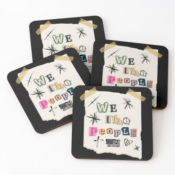Item preview, We the People Freedom Patriot Ransom Letter Distressed Punk Style designed and sold by tumbleweedphoto.