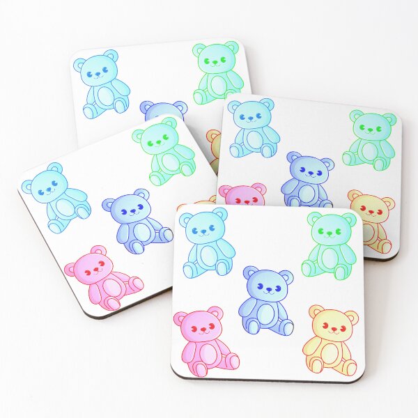 Item preview, Cute Colorful Teddy Bears – Kawaii Rainbow Plush Toy Illustration designed and sold by tviyluv.