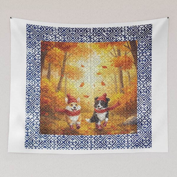 Item preview, Twilight Paws in Indigo Glow – Hmong Tribal Pattern designed and sold by PimTribe.