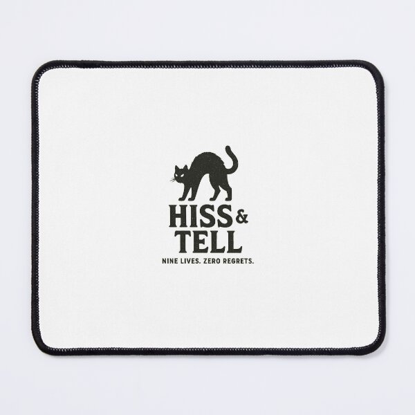 Item preview, Hiss & Tell Logo – Nine Lives. Zero Regrets. Vintage Black Cat Design designed and sold by Hiss and Tell.