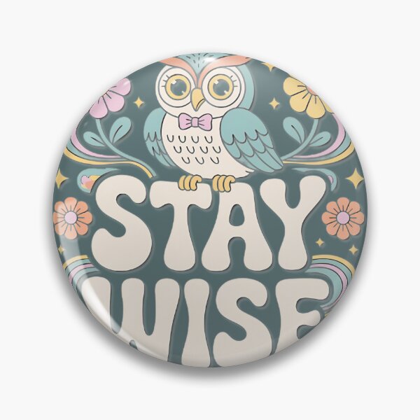 Item preview, Retro Owl Stay Wise Groovy Flower Design designed and sold by Norman Shaw.