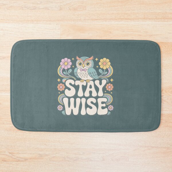 Item preview, Retro Owl Stay Wise Groovy Flower Design designed and sold by Norman Shaw.