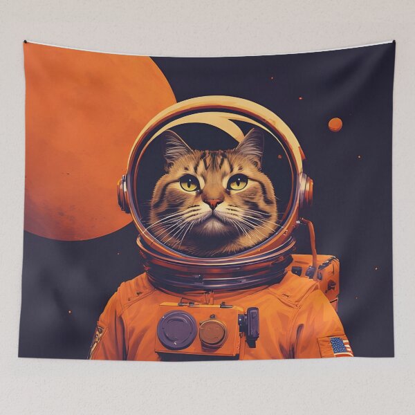 Item preview, The astronaut cat is looking forward to going home designed and sold by she-devil-shirt.