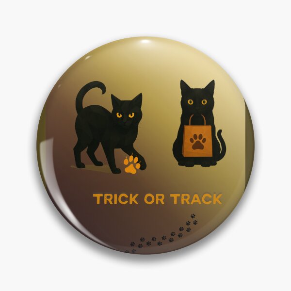 Item preview, Trick or Track – Halloween Black Cat Duo designed and sold by GeoWild Designs.