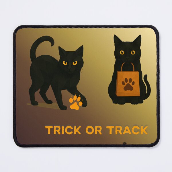 Item preview, Trick or Track – Halloween Black Cat Duo designed and sold by GeoWild Designs.