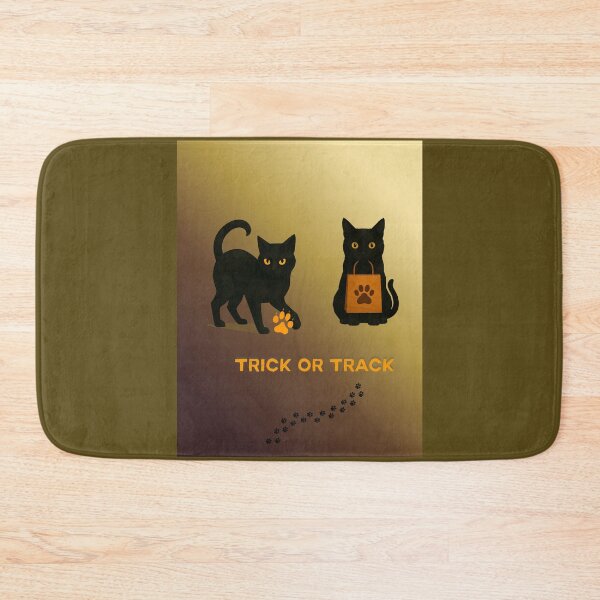 Item preview, Trick or Track – Halloween Black Cat Duo designed and sold by GeoWild Designs.