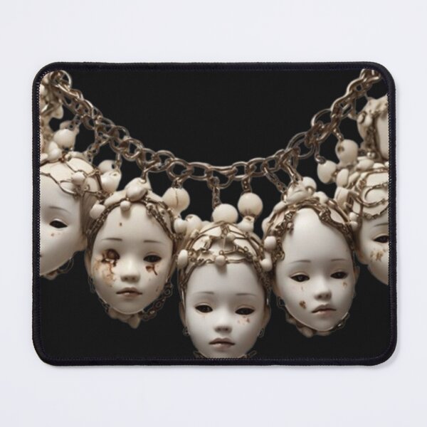 Item preview, Creepy Doll Head Necklace – Gothic Halloween Statement Jewelry designed and sold by Antik by Schulz.