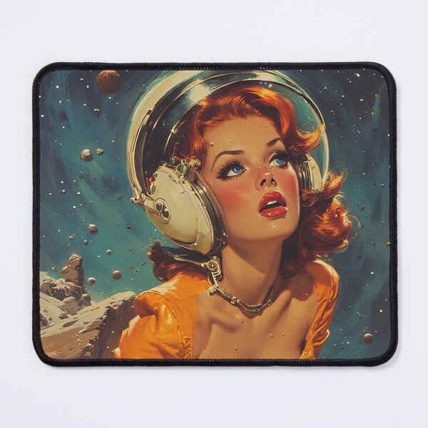 Item preview, The astronaut woman is bravely traveling in space designed and sold by she-devil-shirt.