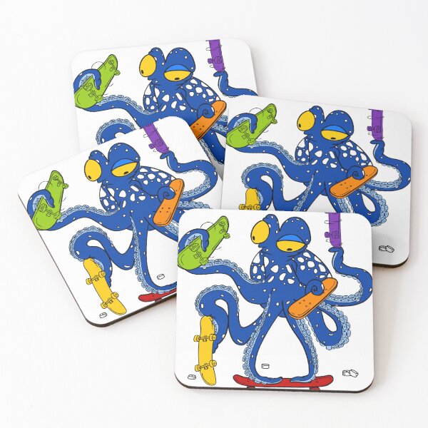 Item preview, Pulpo azul skate designed and sold by OddCreatures.