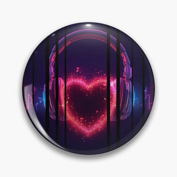 Item preview, Soul Beats headphones shaped like a glowing heart with music lines around it 1 designed and sold by Neon G.