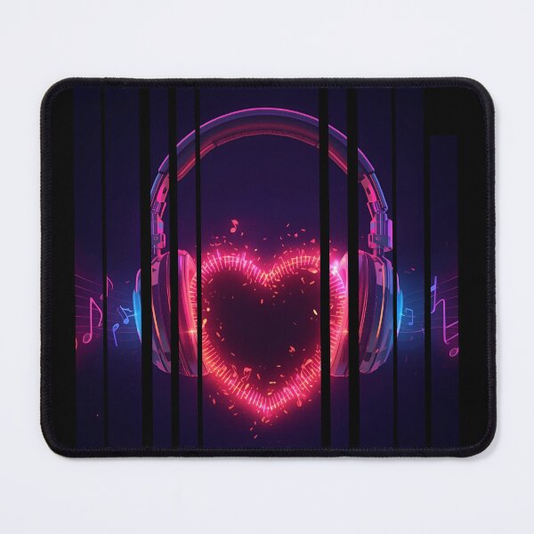 Item preview, Soul Beats headphones shaped like a glowing heart with music lines around it 1 designed and sold by Neon G.