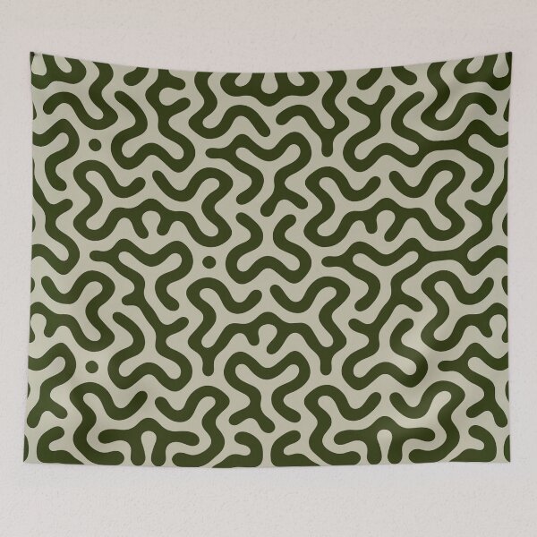 Item preview, Abstract Wavy Maze Pattern – Modern Geometric Seamless Design designed and sold by Rechtop.