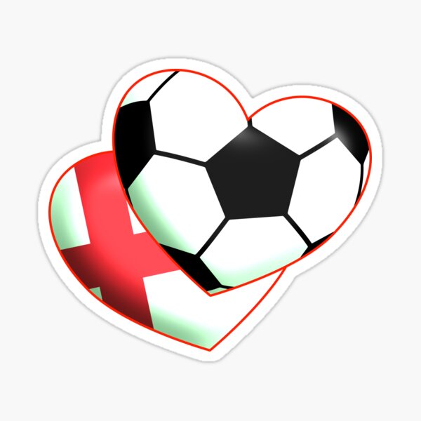 Fußballherz England Sticker