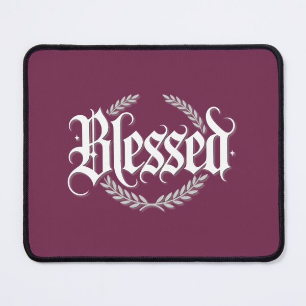 Item preview, Blessed Gothic Script Laurel Wreath Design designed and sold by Lauren Smith.