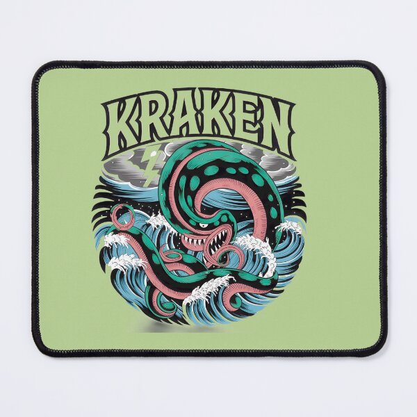 Item preview, Kraken Attack Giant Sea Monster in Stormy Waves designed and sold by Lauren Smith.