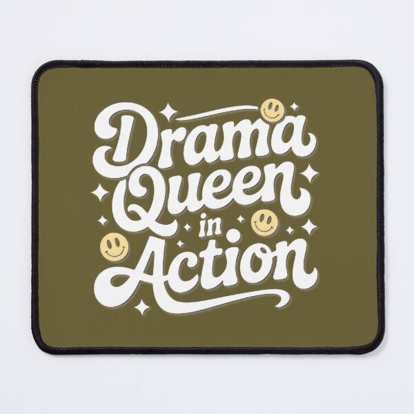 Item preview, Drama Queen in Action Retro Smiley Face Design designed and sold by Lauren Smith.