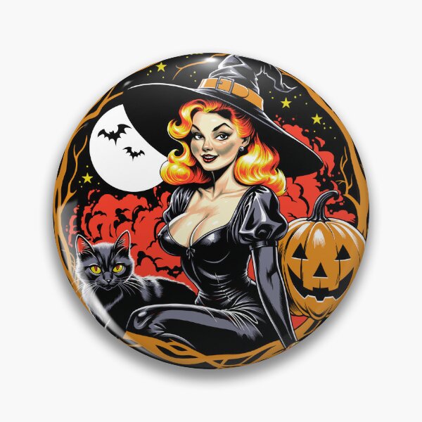 Item preview, WITCHY HALLOWEEN PIN-UP designed and sold by MINION-FACTORY.