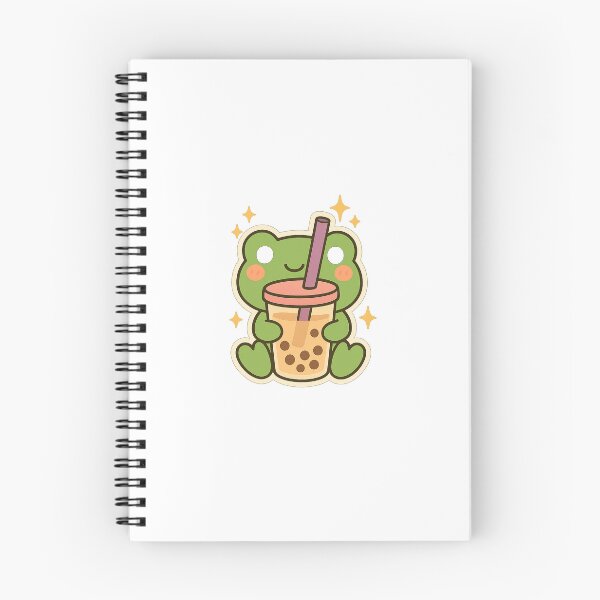 Item preview, Happy Frog and Bubble Tea – Aesthetic Kawaii Design designed and sold by ChillTofu.