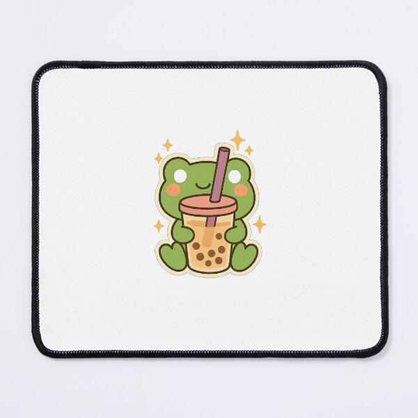 Item preview, Happy Frog and Bubble Tea – Aesthetic Kawaii Design designed and sold by ChillTofu.