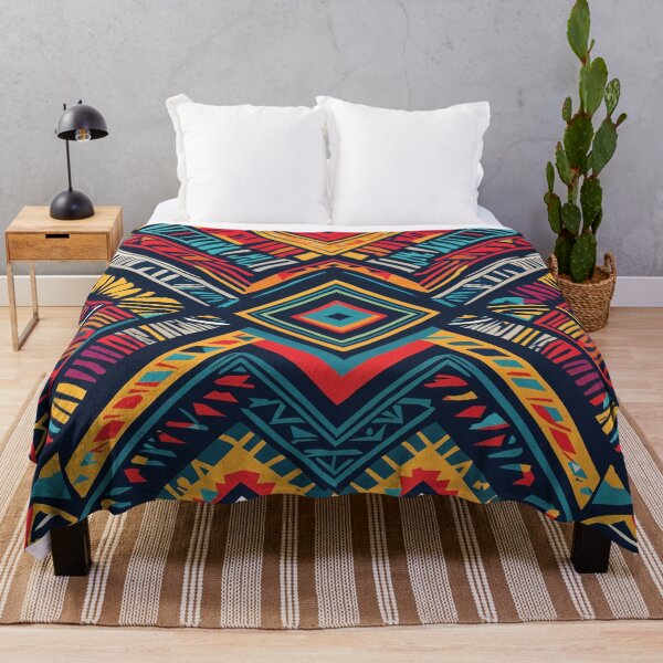 Item preview, Bold Tribal Geometric Pattern in Vibrant Colors designed and sold by Prachodayat Artworks.
