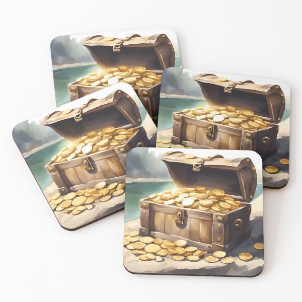 Item preview, Treasure Chest with Gold Coins designed and sold by CalmnessbyChoice.