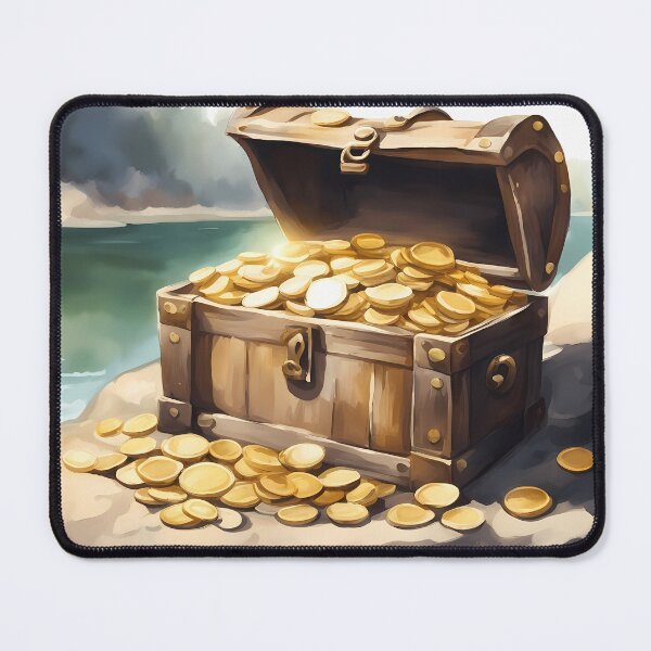 Item preview, Treasure Chest with Gold Coins designed and sold by CalmnessbyChoice.