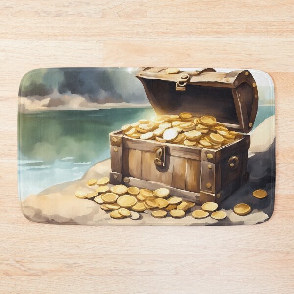 Item preview, Treasure Chest with Gold Coins designed and sold by CalmnessbyChoice.