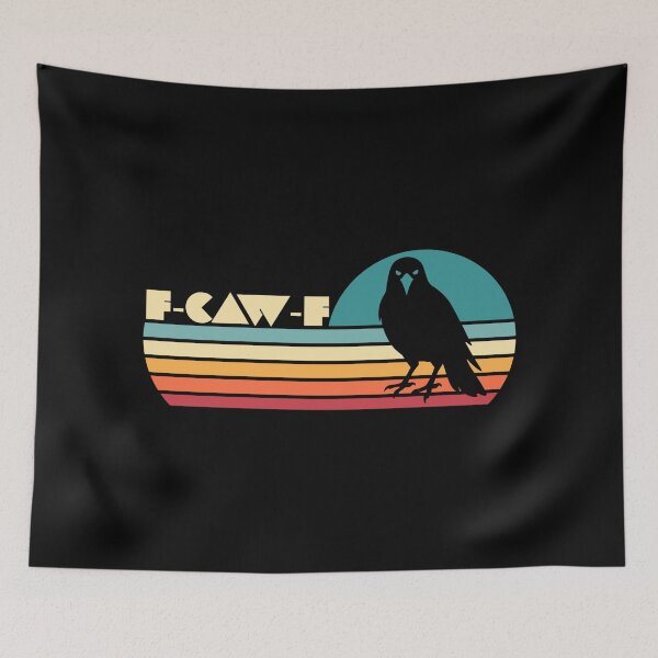 Item preview, Cuervo Negro, F-Caw-F Divertido atardecer vintage Gótico Humor adulto designed and sold by DesignDazzles.