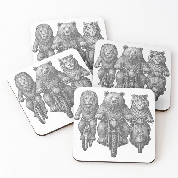 Item preview, Lions, Tigers, and Bears on Wheels designed and sold by Lane L. Mälkin Design.