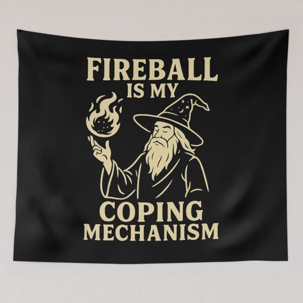 Item preview, Wizard Fireball Is My Coping Mechanism Dungeons And Dragons Tabletop RPG Gaming designed and sold by ContTraders.