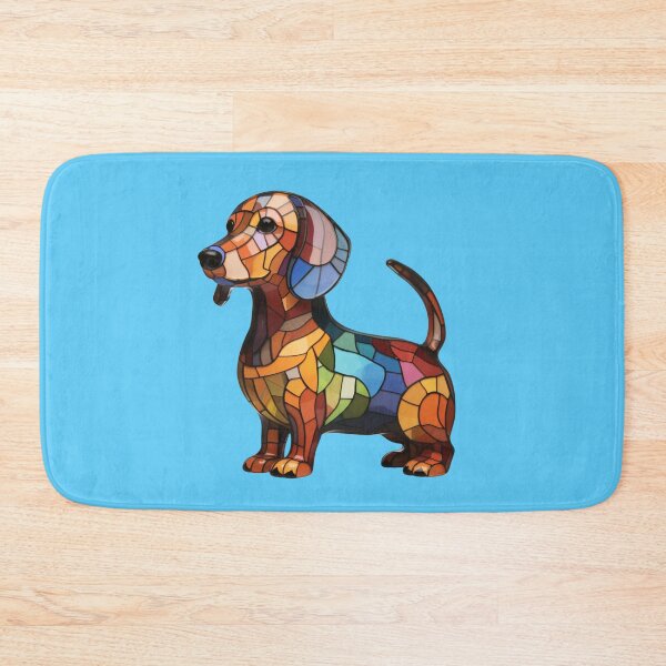 Item preview, Colorful Stained Glass Dachsund designed and sold by WillandWent.