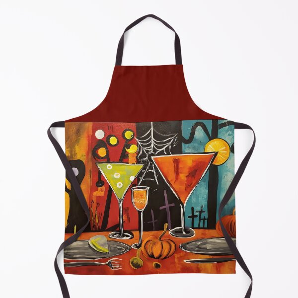 Item preview, Lively Halloween Table with Bold Cocktails Pumpkins and Spooky Silhouettes designed and sold by OlfactoART Studio.