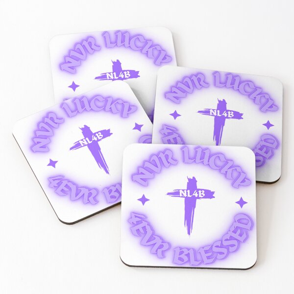 Item preview, Purple Never Lucky Forever Blessed With Cross Fashion Tee designed and sold by JoyJRamos.