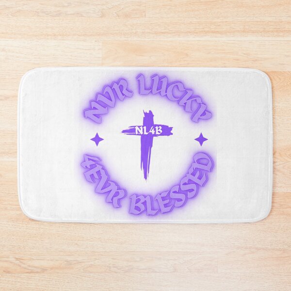 Item preview, Purple Never Lucky Forever Blessed With Cross Fashion Tee designed and sold by JoyJRamos.