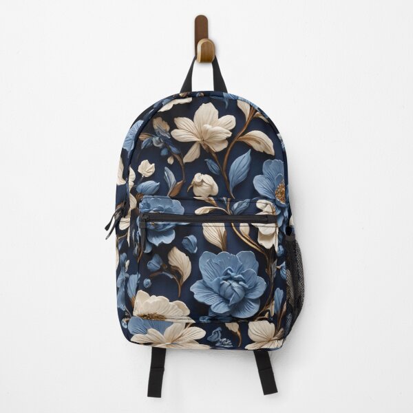Item preview, Blue and White 3D Floral Pattern designed and sold by Apex Designs.
