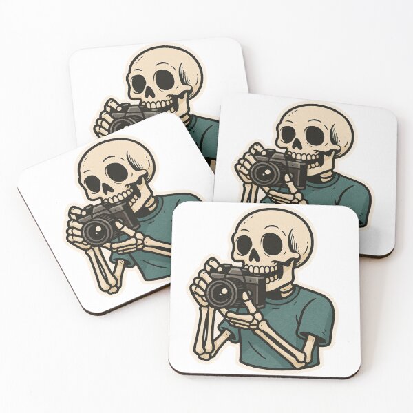 Item preview, Skeleton Photographer with camera Sticker  designed and sold by BrinaandPops.