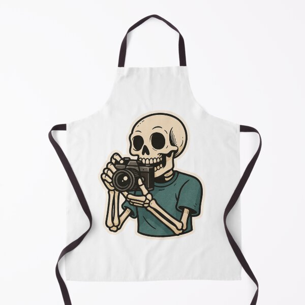 Item preview, Skeleton Photographer with camera Sticker designed and sold by BrinaandPops.